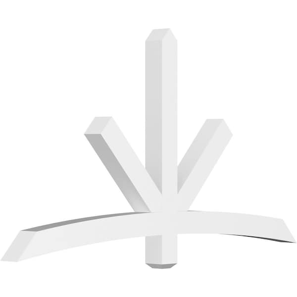 Ekena Millwork Alberta Architectural Grade PVC Gable Bracket, 72"W x 39"H x 4"D x 4"F, 13/12 Pitch GBP072X39X0404ALB00 - main